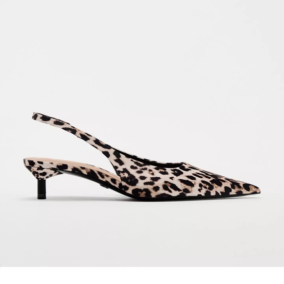 Zara Shoes - Leopard Print Slingback Heels